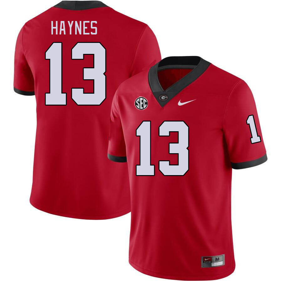 Georgia Bulldogs #13 Zeed Haynes College Football Jerseys Stitched-Red